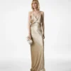 Abendkleid mit V-Ausschnitt, Paillettenstickerei und Cut-Out Abendkleid mit V-Ausschnitt, Paillettenstickerei und Cut-Out