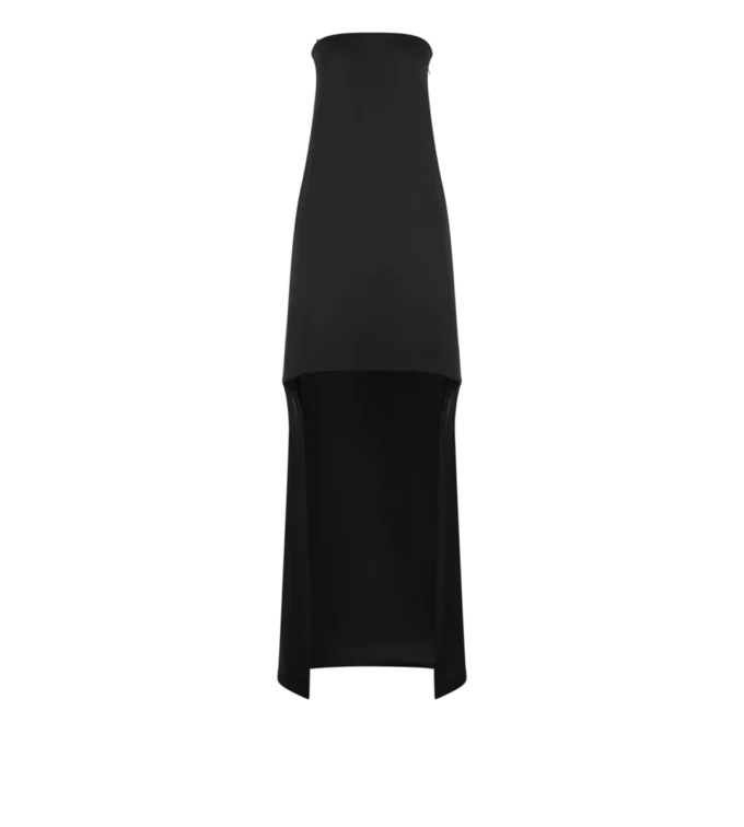 Asymmetrisches trägerloses Cocktailkleid Asymmetrisches trägerloses Cocktailkleid