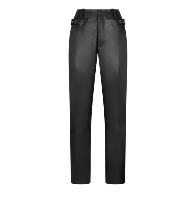 Bikerhose aus strukturiertem Narbenleder Bikerhose aus strukturiertem Narbenleder