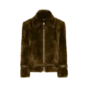 Blouson aus Lammfell mit Lederdetails Blouson aus Lammfell mit Lederdetails
