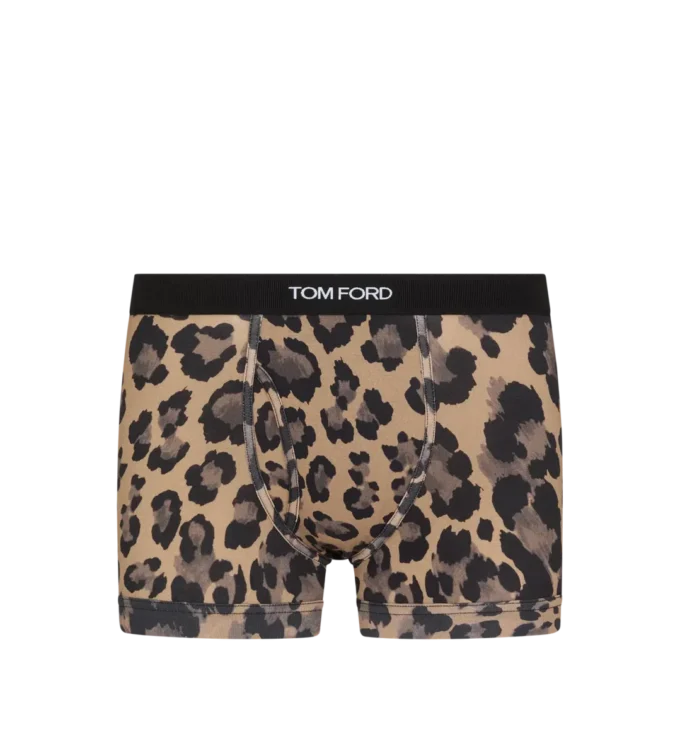Boxershorts aus Baumwolle mit Leopardenmuster