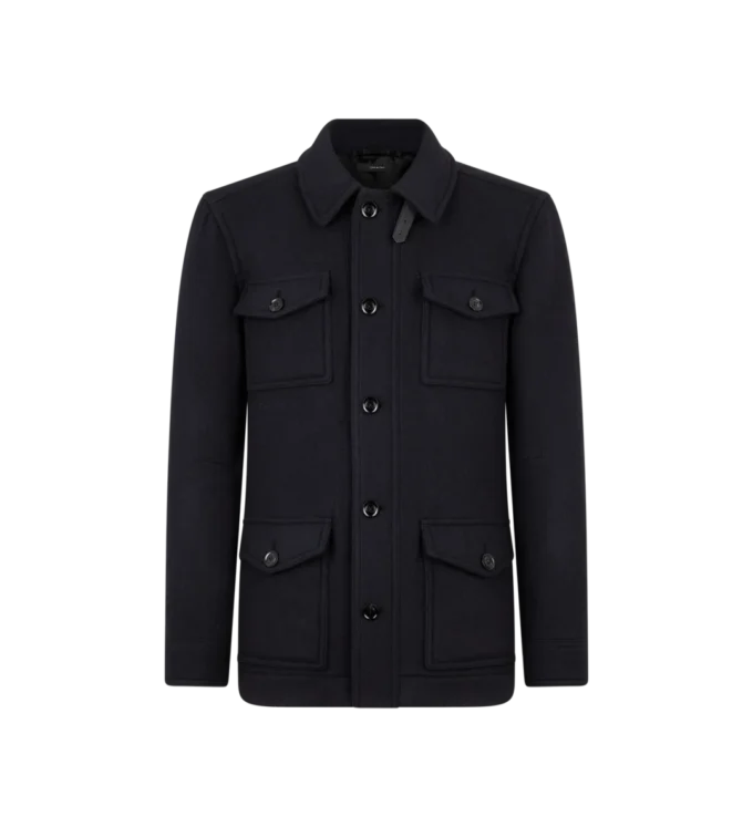 Doppelt teilbare Jacke aus Twill mit vier Taschen Doppelt teilbare Jacke aus Twill mit vier Taschen