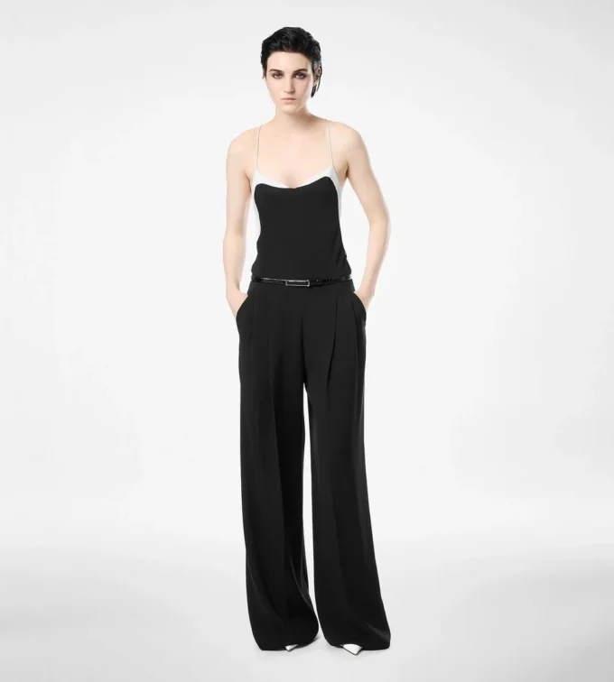 Doppelter Georgette-Stretch-Camisole-Jumpsuit Doppelter Georgette-Stretch-Camisole-Jumpsuit