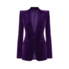 Einreihige Jacke aus Baumwollsamt Einreihige Jacke aus Baumwollsamt