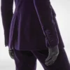 Einreihige Jacke aus Baumwollsamt Einreihige Jacke aus Baumwollsamt