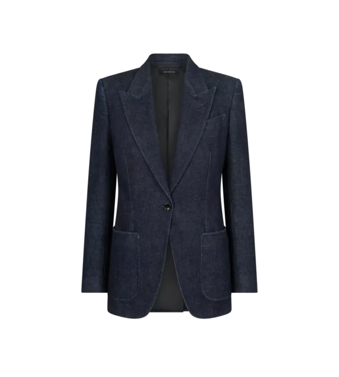Einreihige Jacke mit Spitzkragen Einreihige Jacke mit Spitzkragen