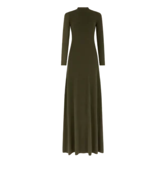 Full Needle Fine Cashmere Silk Crewneck Column Dress Full Needle Fine Cashmere Silk Crewneck Column Dress