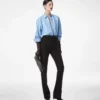 Gerade geschnittene Hose aus Woll-Seiden-Mischung Gerade geschnittene Hose aus Woll-Seiden-Mischung