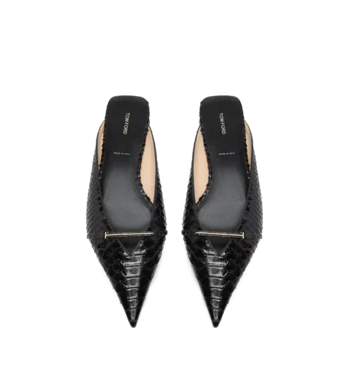 Halbglänzende Julianne Mule mit Python-Print Halbglänzende Julianne Mule mit Python-Print