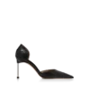 Halbglänzende Pumps mit Python-Print und Spire D’Orsay-Absatz Halbglänzende Pumps mit Python-Print und Spire D’Orsay-Absatz