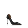 Halbglänzende Pumps mit Python-Print und Spire D’Orsay-Absatz Halbglänzende Pumps mit Python-Print und Spire D’Orsay-Absatz