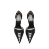Halbglänzende Pumps mit Python-Print und Spire D’Orsay-Absatz Halbglänzende Pumps mit Python-Print und Spire D’Orsay-Absatz