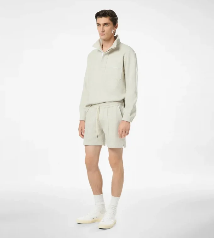 Shorts aus Baumwolle, Seide und Kaschmir