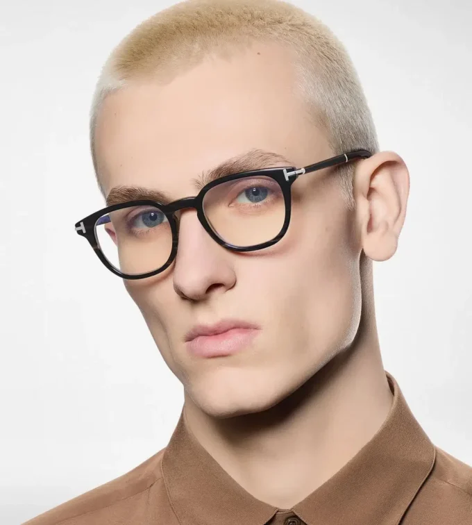 Horn Square Blue Block Opticals
