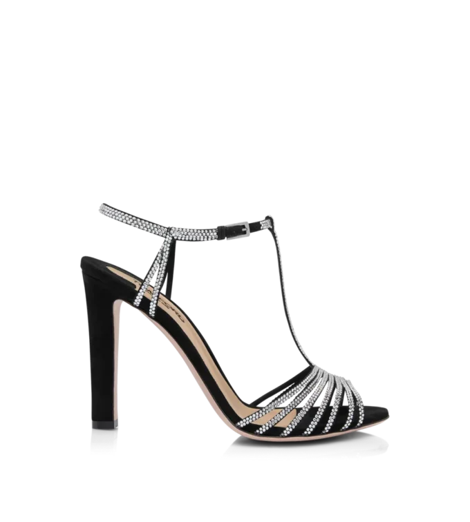 Jerry-Sandalen aus Wildleder mit Kristallverzierung Jerry-Sandalen aus Wildleder mit Kristallverzierung