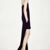 Kristallbesticktes, ärmelloses, asymmetrisches Cocktailkleid Kristallbesticktes, ärmelloses, asymmetrisches Cocktailkleid
