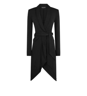 Langärmliges Wickelkleid