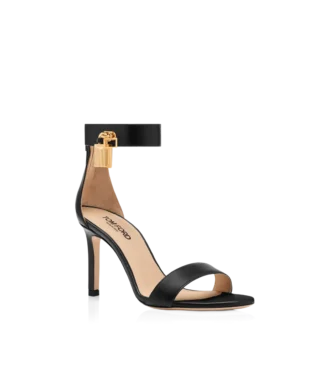 Leder-Sandalen mit Vorhängeschloss