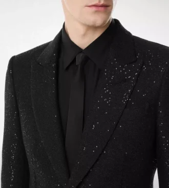 Leichte Bouclé-Jacke mit Pailletten