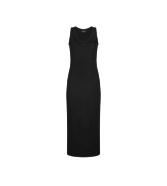 Mittellanges Tanktop-Kleid mit Mikro-Paillettenverzierung Mittellanges Tanktop-Kleid mit Mikro-Paillettenverzierung