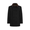Peacoat aus Melton-Wolle und Lammfell Peacoat aus Melton-Wolle und Lammfell