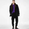 Peacoat aus Melton-Wolle und Lammfell Peacoat aus Melton-Wolle und Lammfell
