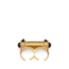 Ring aus Messing und Kristall-Cabochons