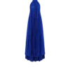 Seiden-Halterneck-Abendkleid mit Sunray-Plissee Seiden-Halterneck-Abendkleid mit Sunray-Plissee