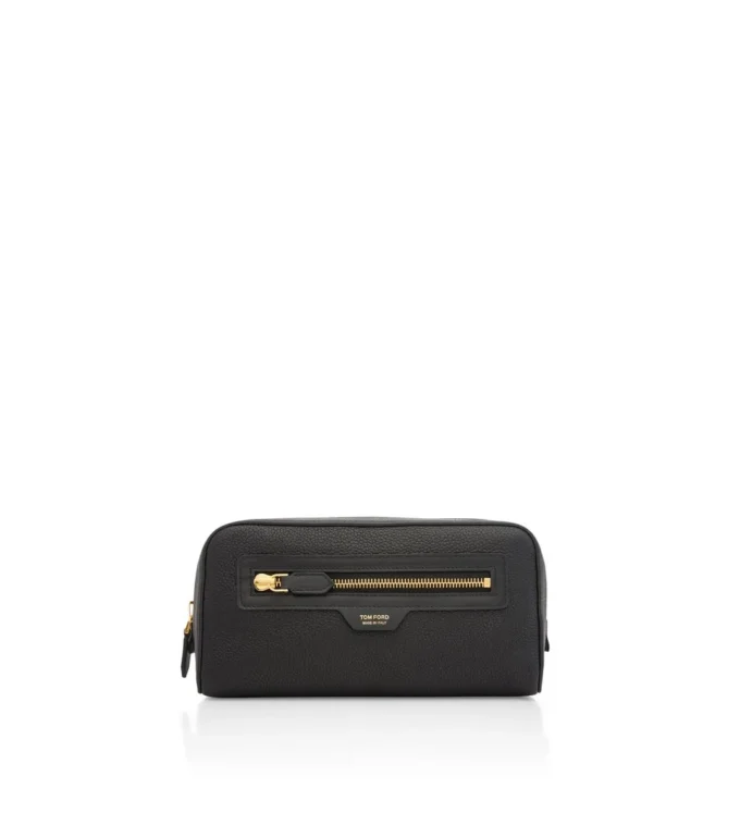 Smart Wash Bag aus genarbtem Leder Smart Wash Bag aus genarbtem Leder