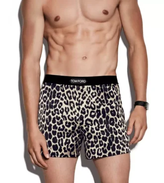 Snow Leopard Seidenboxershorts