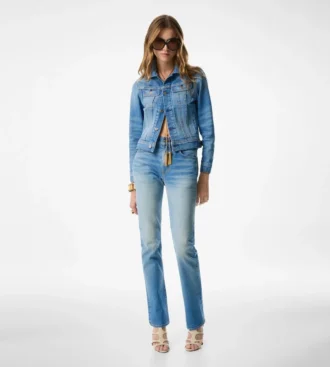 Sommerliche Jeansjacke im Stonewashed-Look Sommerliche Jeansjacke im Stonewashed-Look