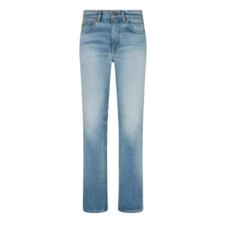 Stonewashed-Jeanshose mit geradem Schnitt Stonewashed-Jeanshose mit geradem Schnitt