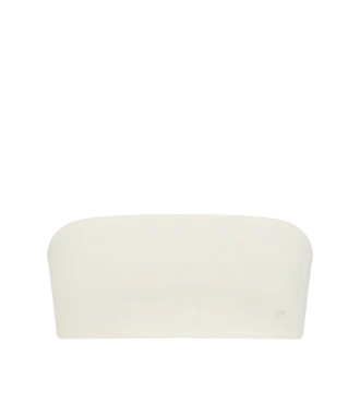 Trägerloses Bandeau-Oberteil mit tonalem, gesticktem TF-Logo Trägerloses Bandeau-Oberteil mit tonalem, gesticktem TF-Logo