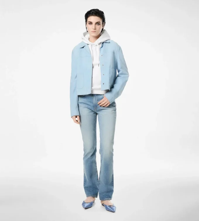 Weiche Overshirt-Jacke aus Lammwildleder Weiche Overshirt-Jacke aus Lammwildleder