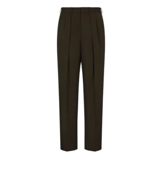 Wolle Kaschmir Seide Reps Hose mit doppelter Falte Wolle Kaschmir Seide Reps Hose mit doppelter Falte